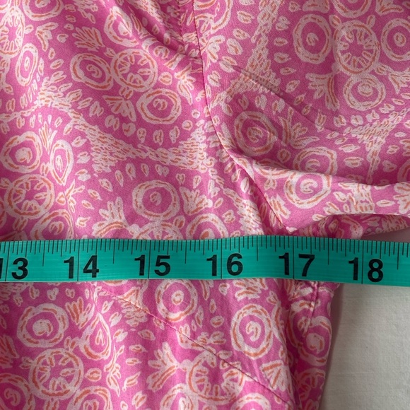 💗 Talbots Pink Patterned Cotton Button Down Shirt Lightweight Small 💗 - Picture 13 of 16